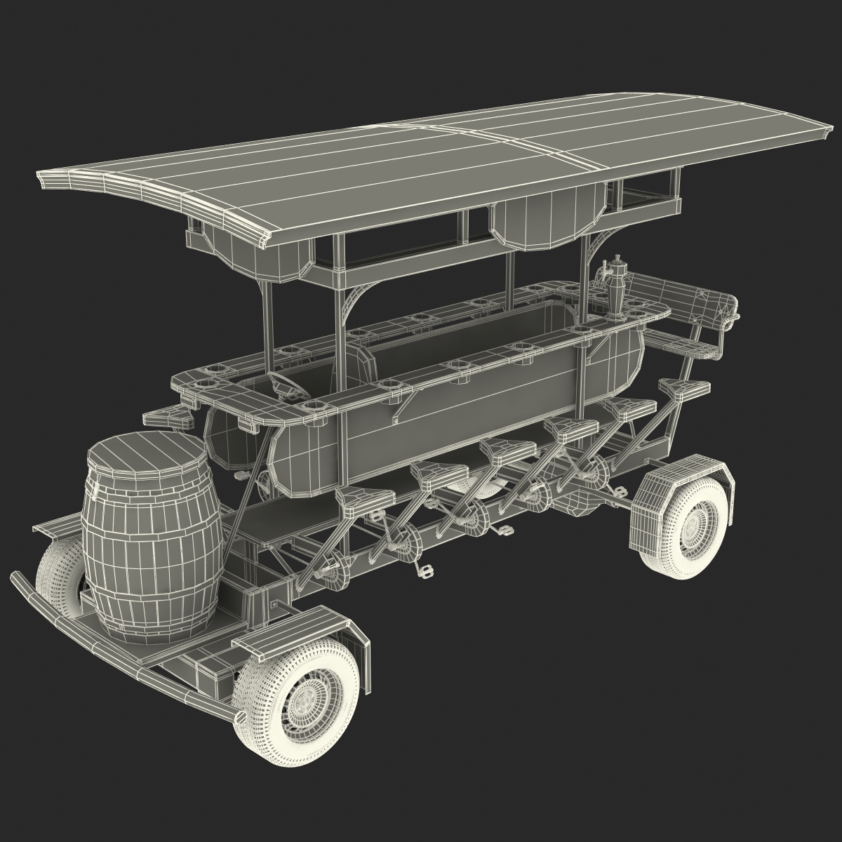 3D Pedal Pub Rigged