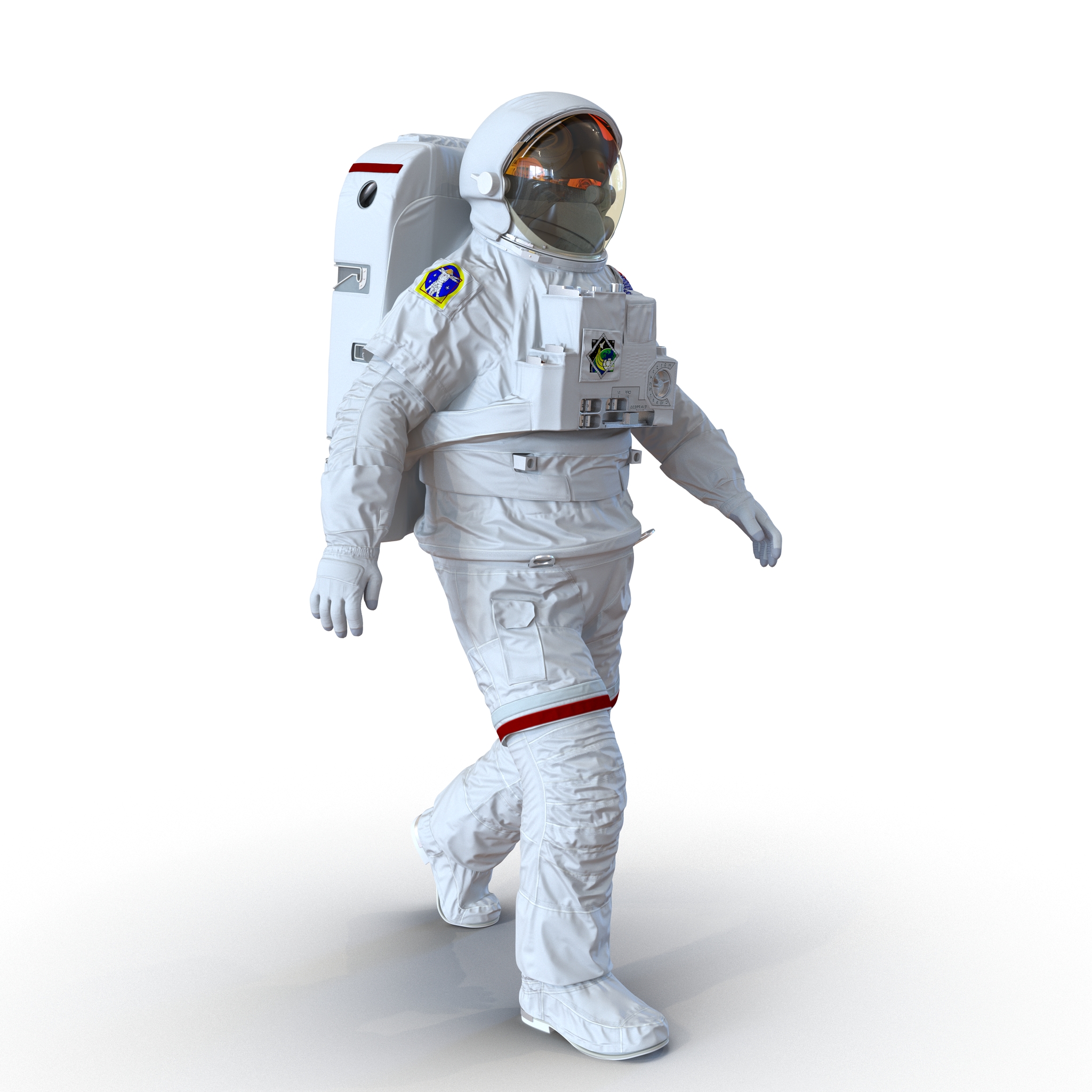 Extravehicular Mobility Unit without Visor Rigged 3D model