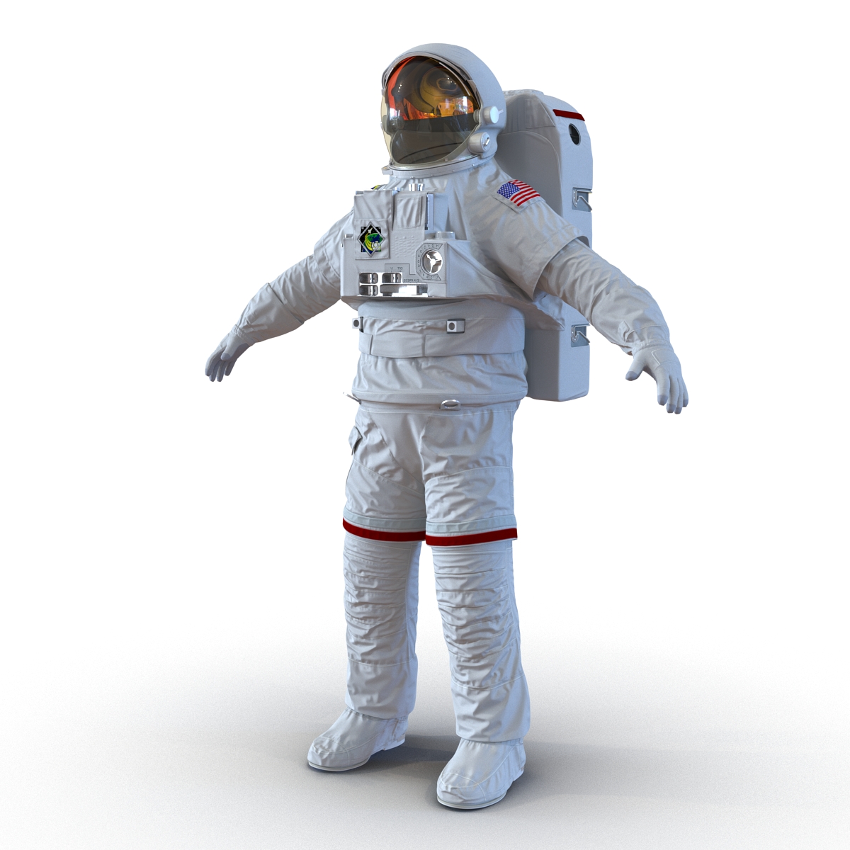 Extravehicular Mobility Unit without Visor Rigged 3D model