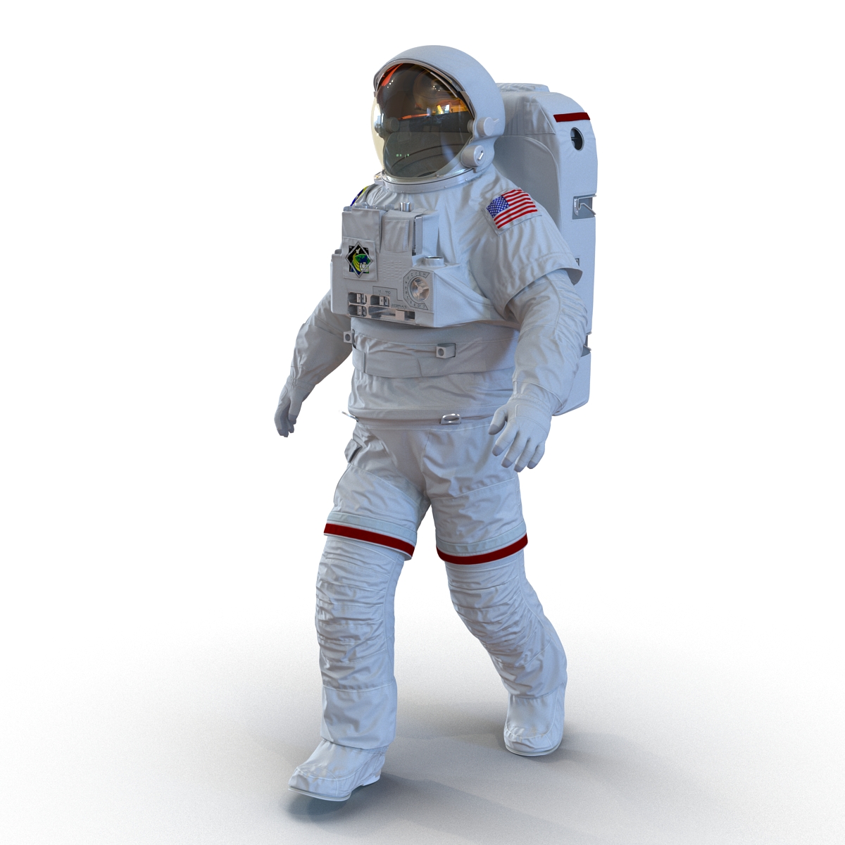 Extravehicular Mobility Unit without Visor Rigged 3D model