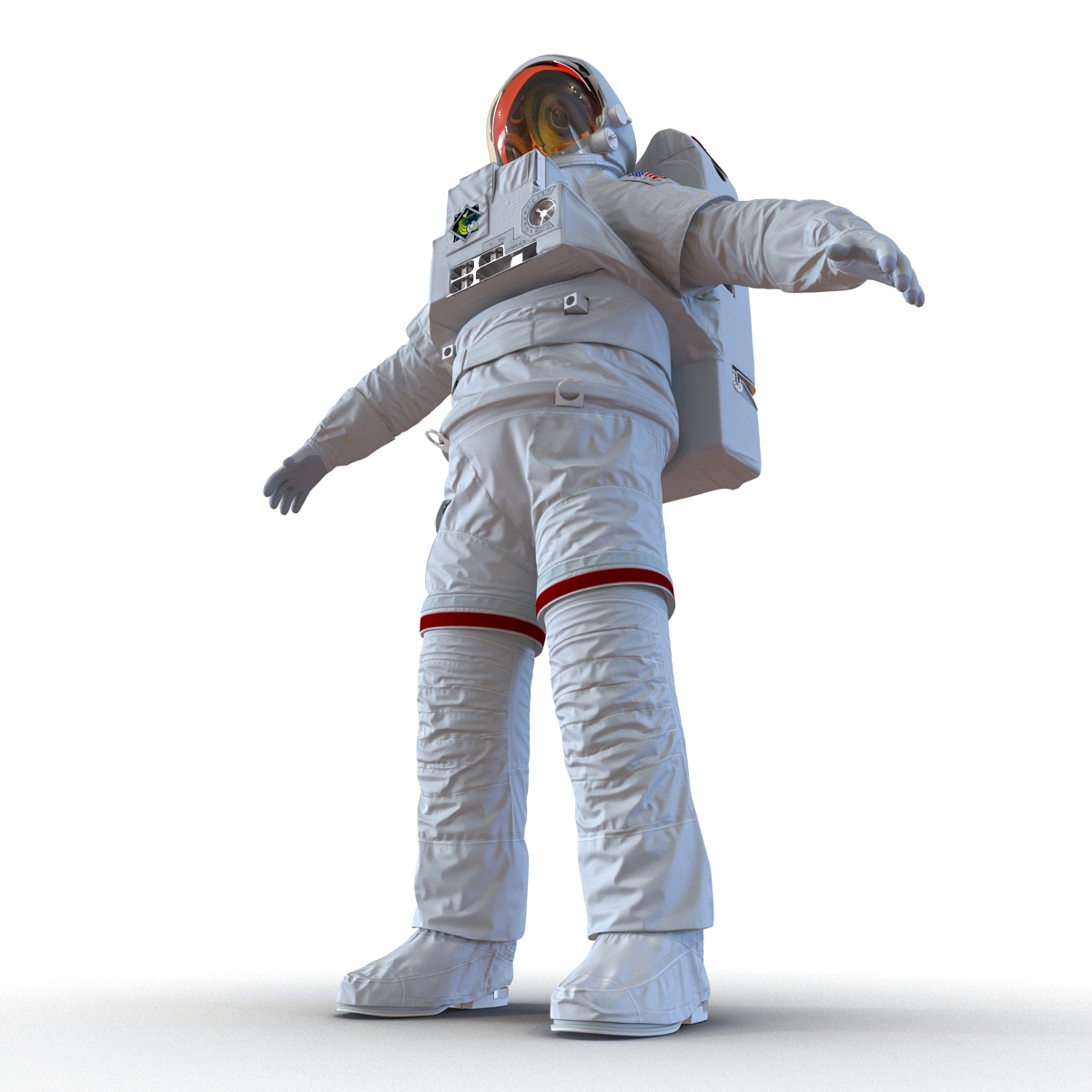 Extravehicular Mobility Unit without Visor Rigged 3D model