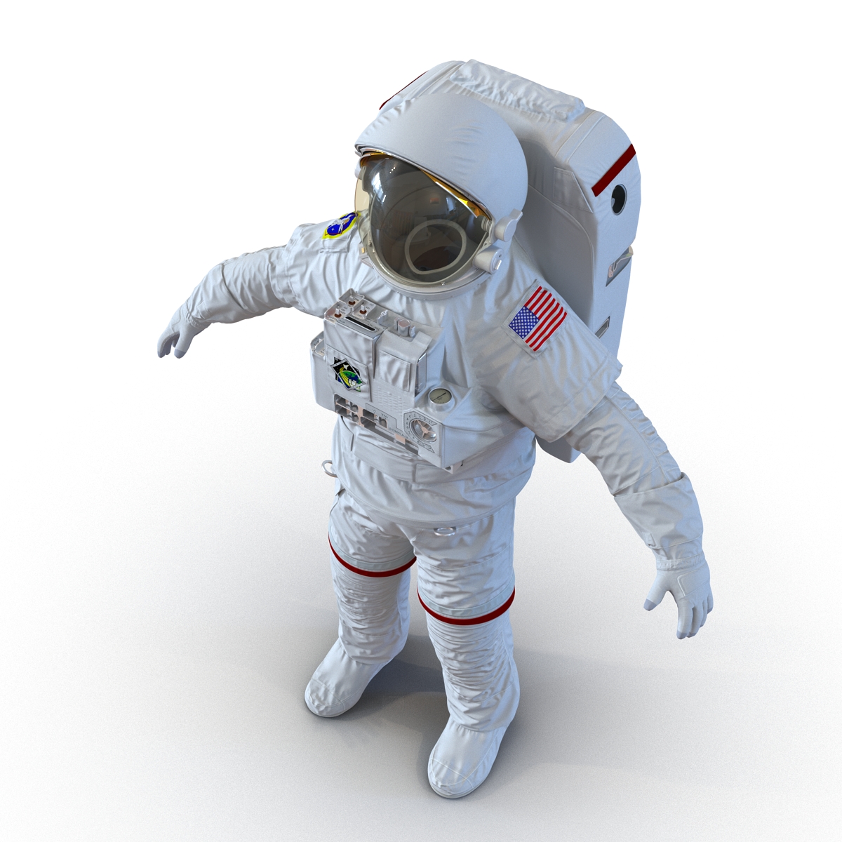 Extravehicular Mobility Unit without Visor Rigged 3D model