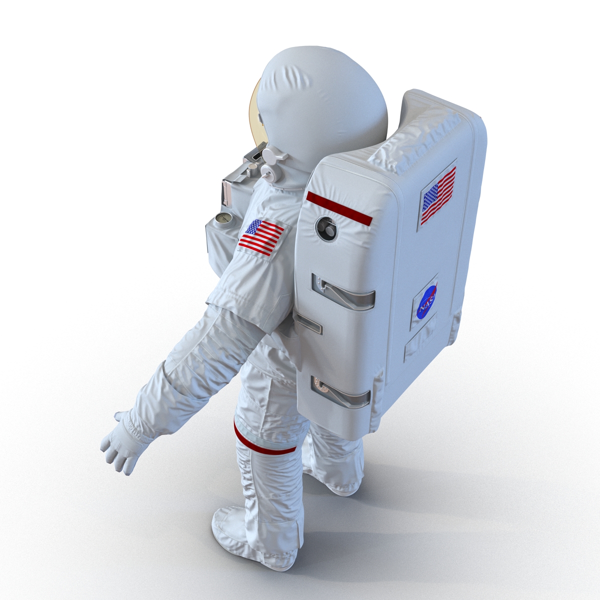 Extravehicular Mobility Unit without Visor Rigged 3D model