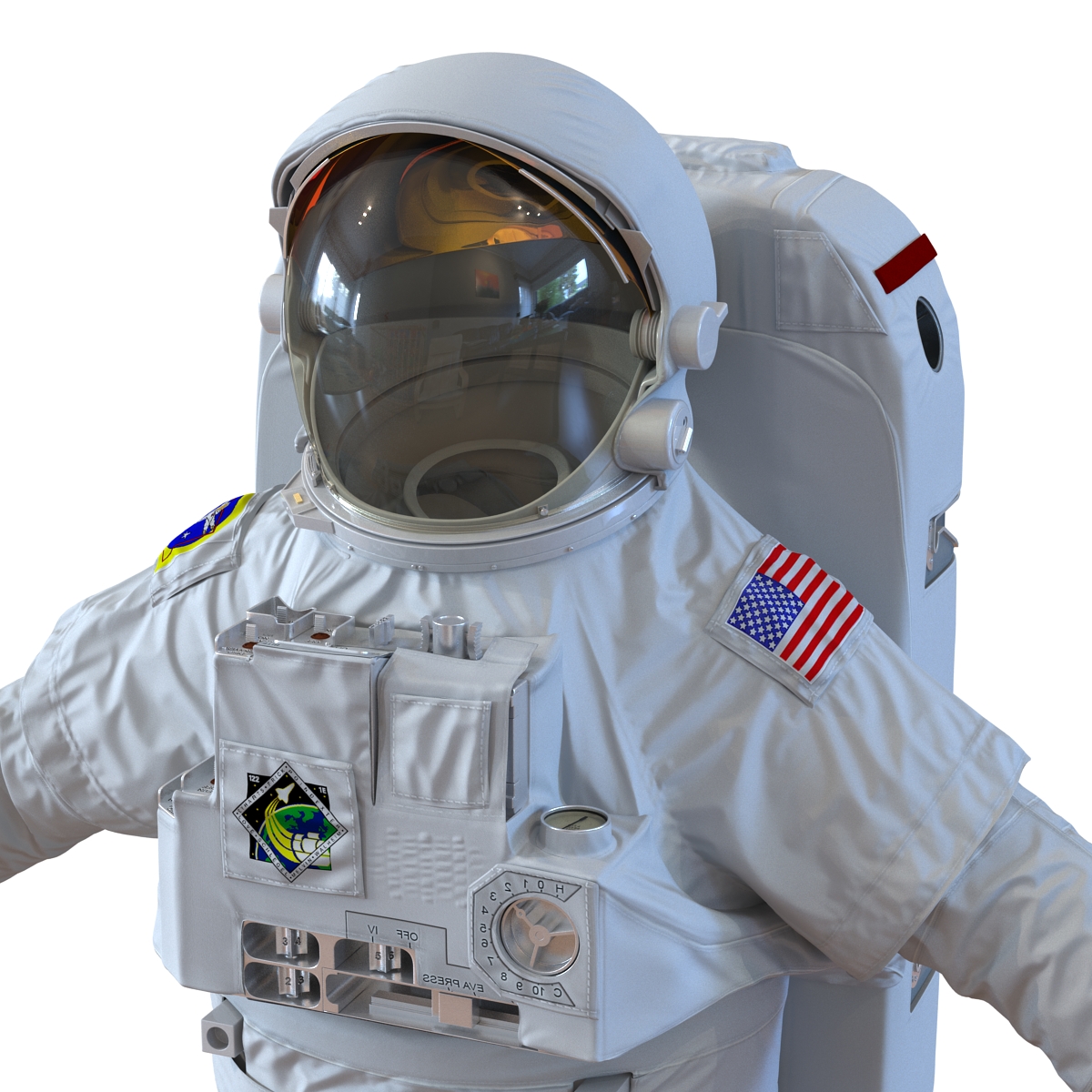 Extravehicular Mobility Unit without Visor Rigged 3D model