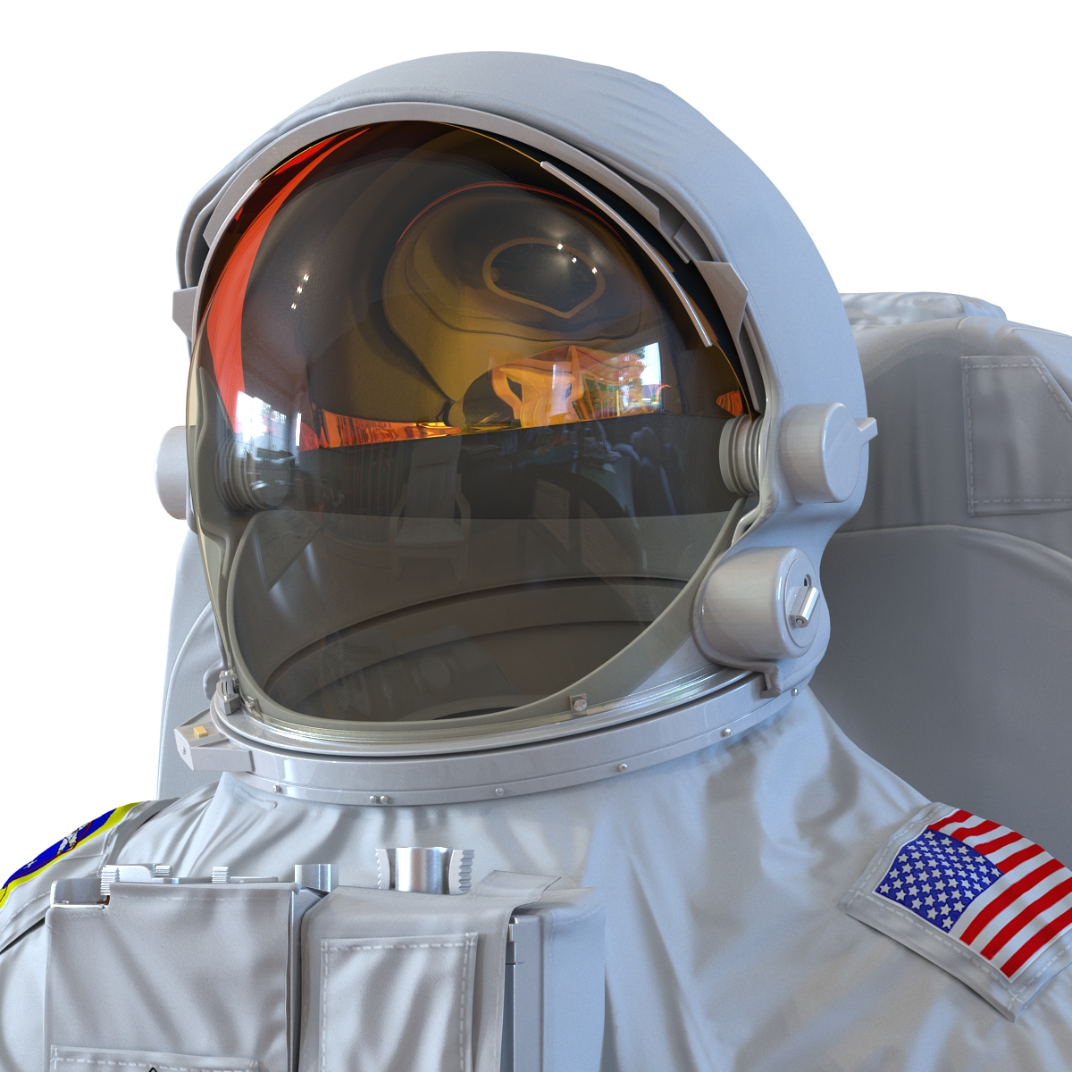 Extravehicular Mobility Unit without Visor Rigged 3D model