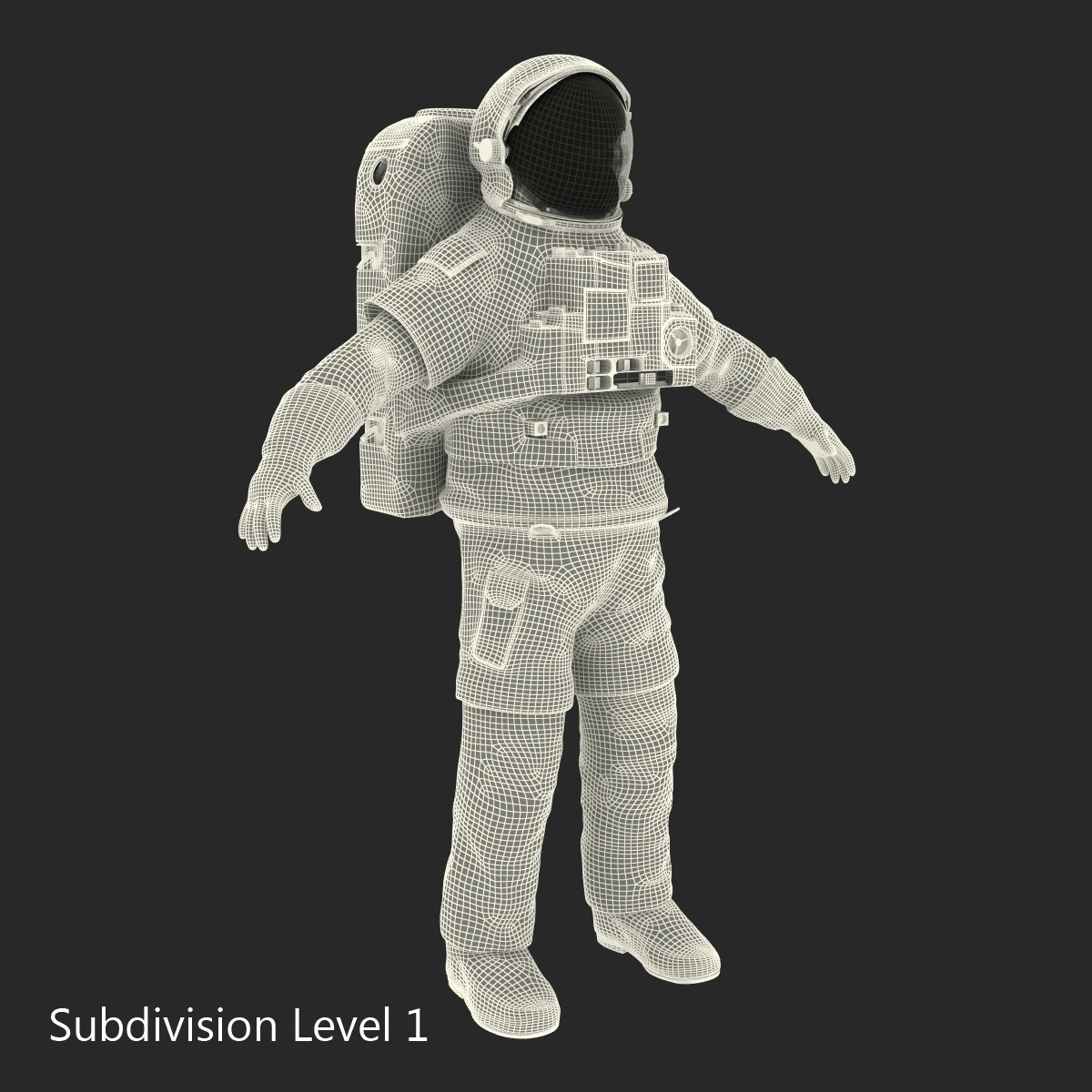 Extravehicular Mobility Unit without Visor Rigged 3D model