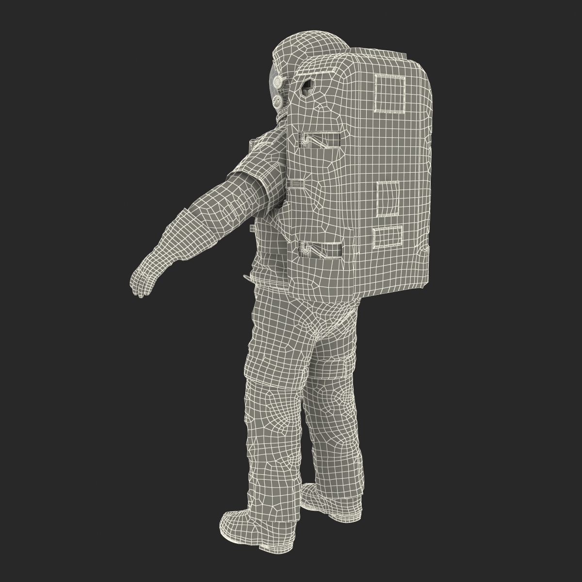 Extravehicular Mobility Unit without Visor Rigged 3D model