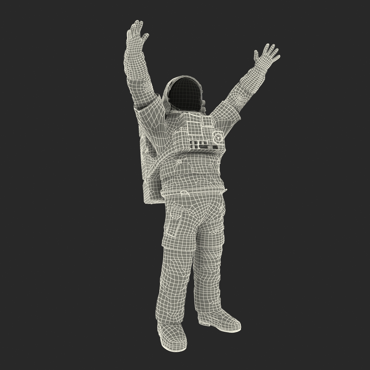 Extravehicular Mobility Unit without Visor Rigged 3D model