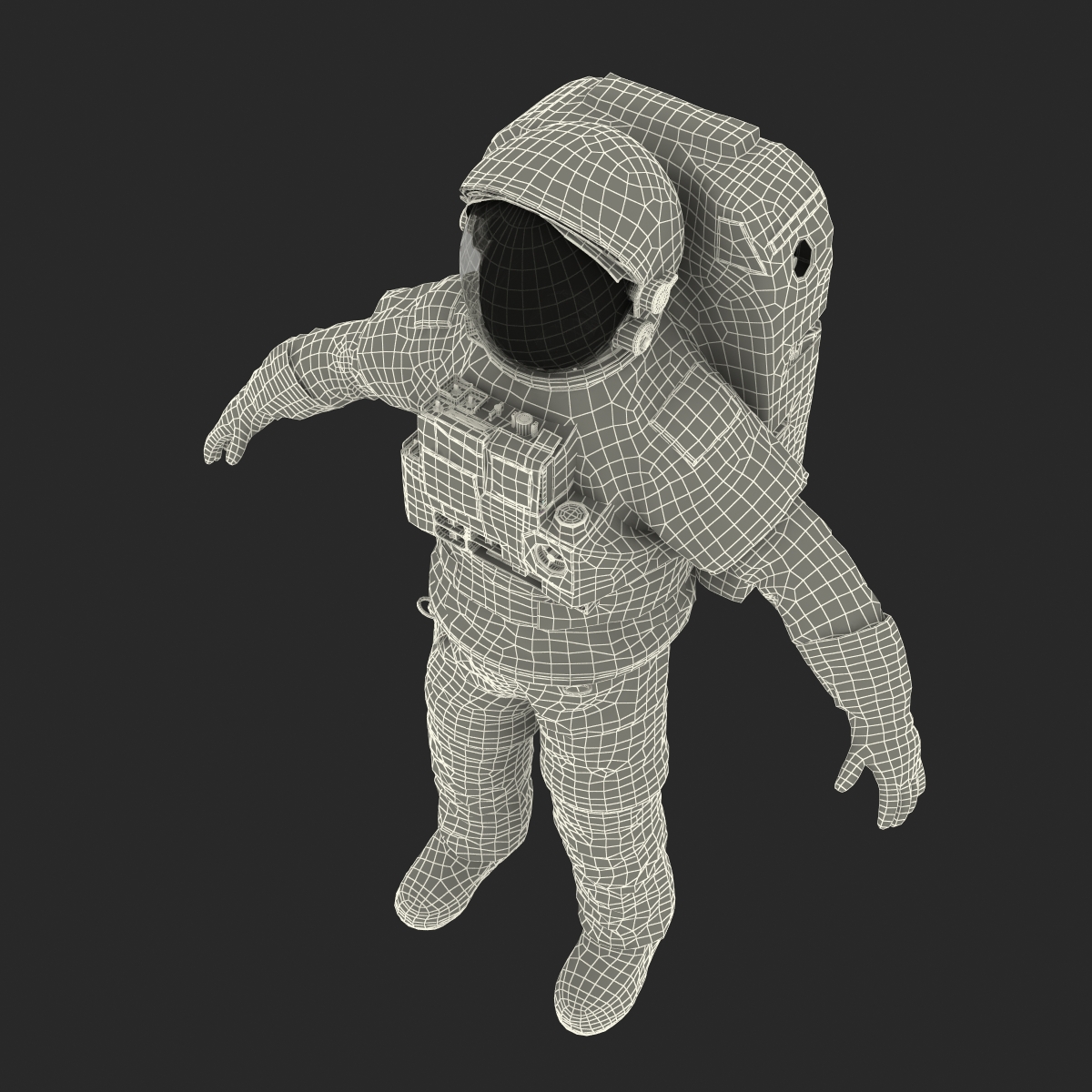 Extravehicular Mobility Unit without Visor Rigged 3D model