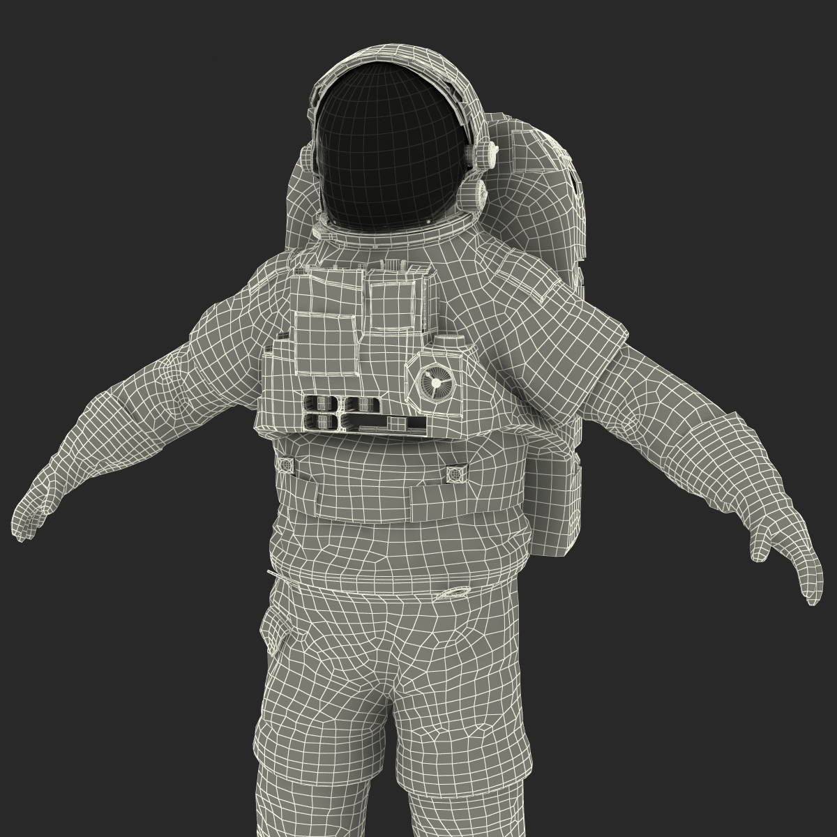 Extravehicular Mobility Unit without Visor Rigged 3D model