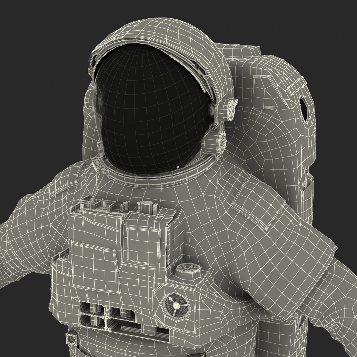 Extravehicular Mobility Unit without Visor Rigged 3D model