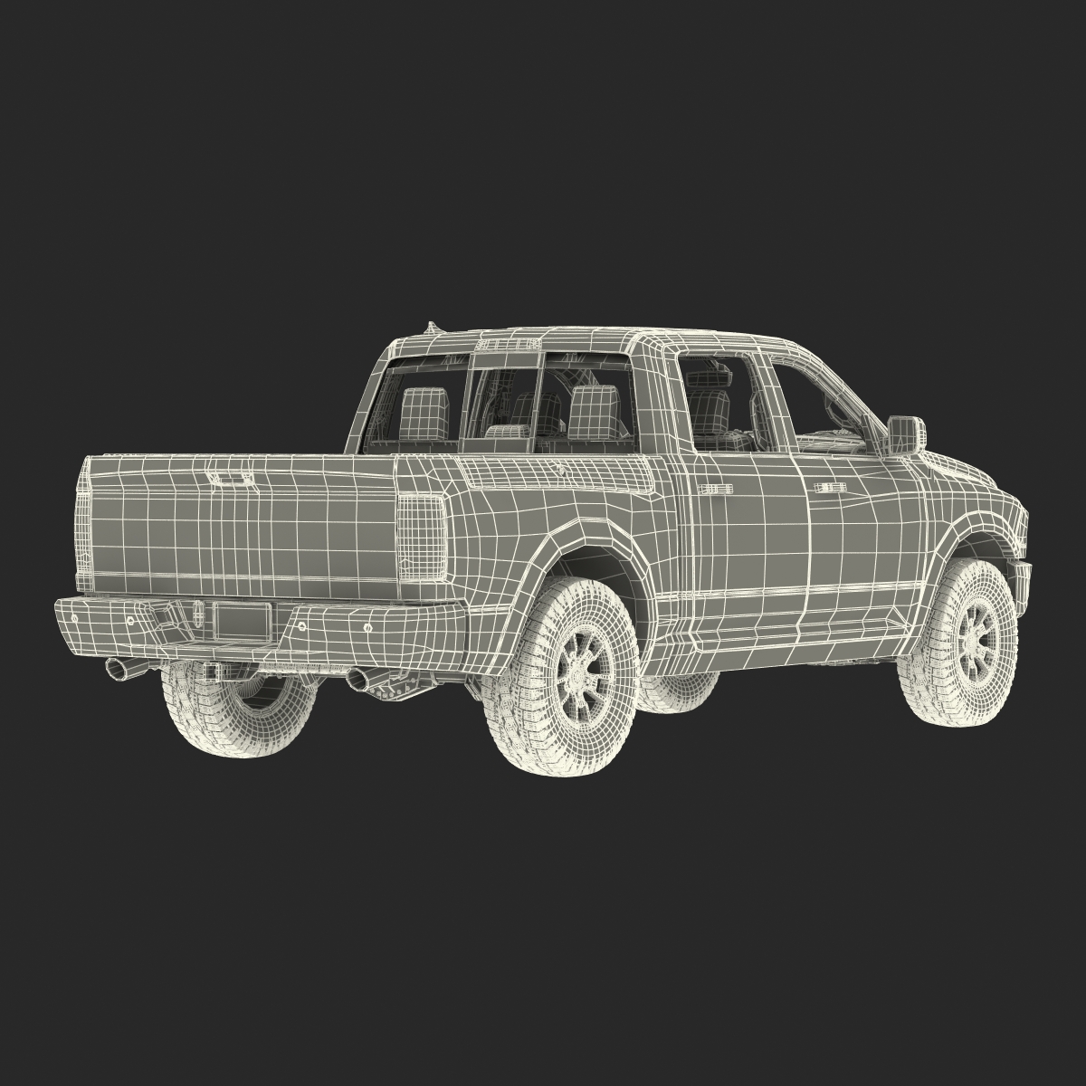 3D Generic Pickup 2 Rigged model