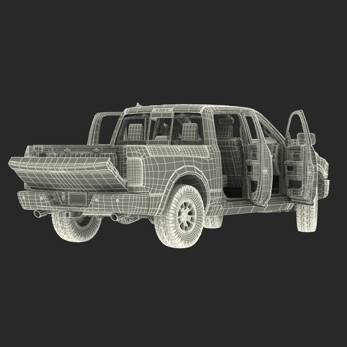 3D Generic Pickup 2 Rigged model