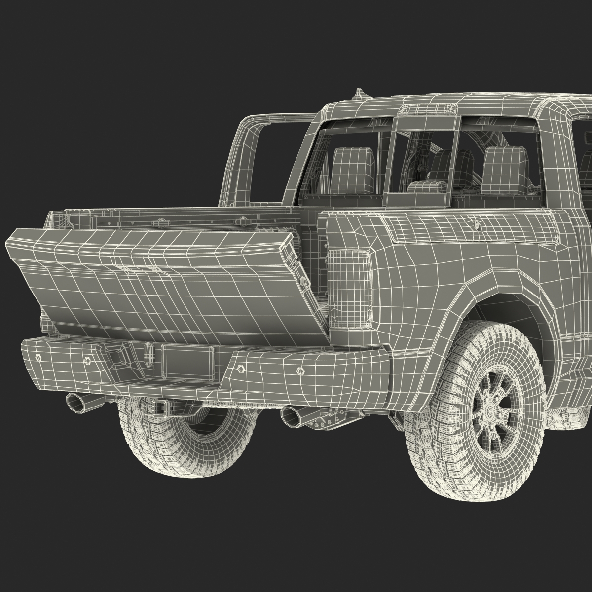 3D Generic Pickup 2 Rigged model