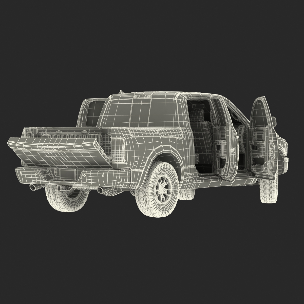 Generic Pickup 2 Simple Interior 3D