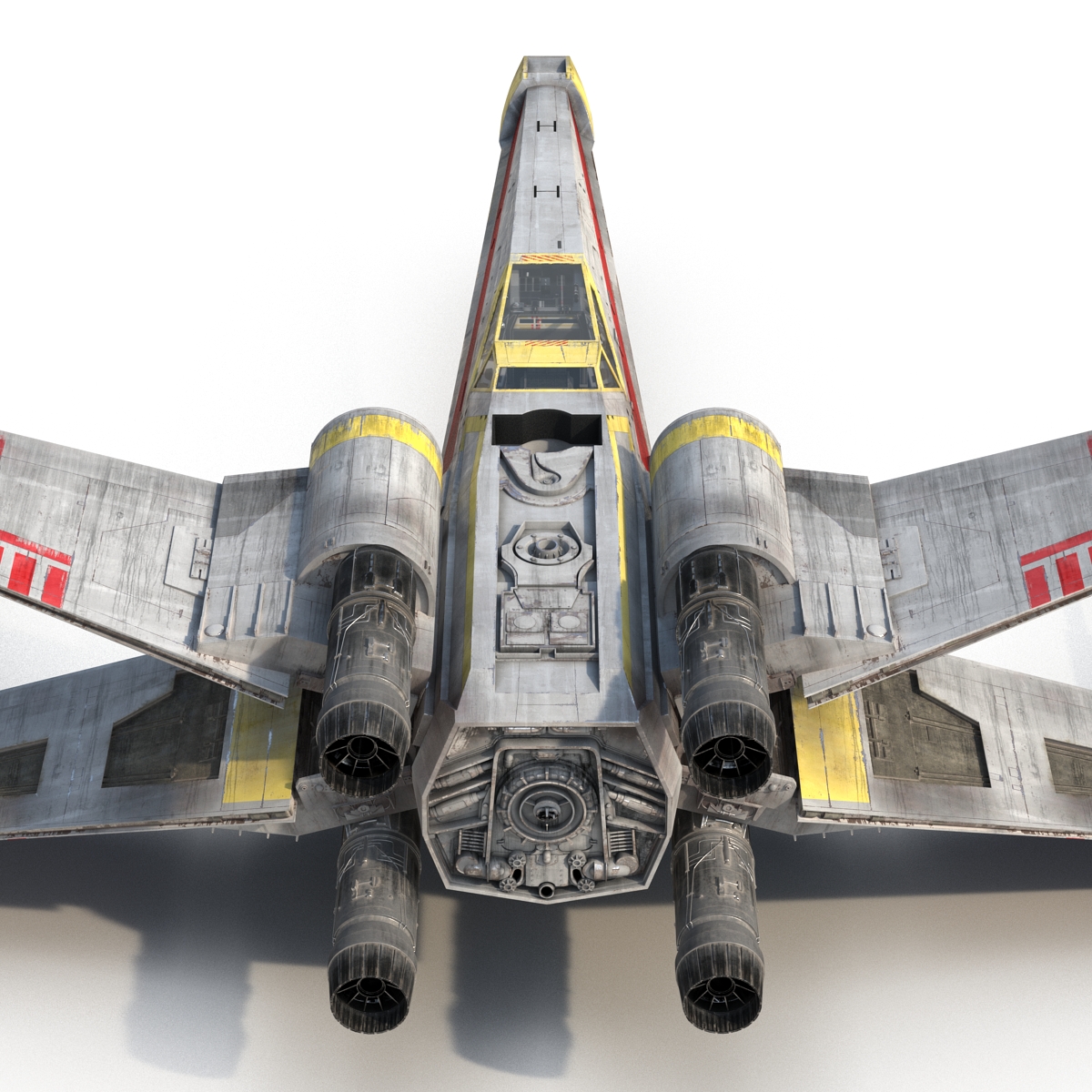 3D model Star Wars X Wing Starfighter Yellow