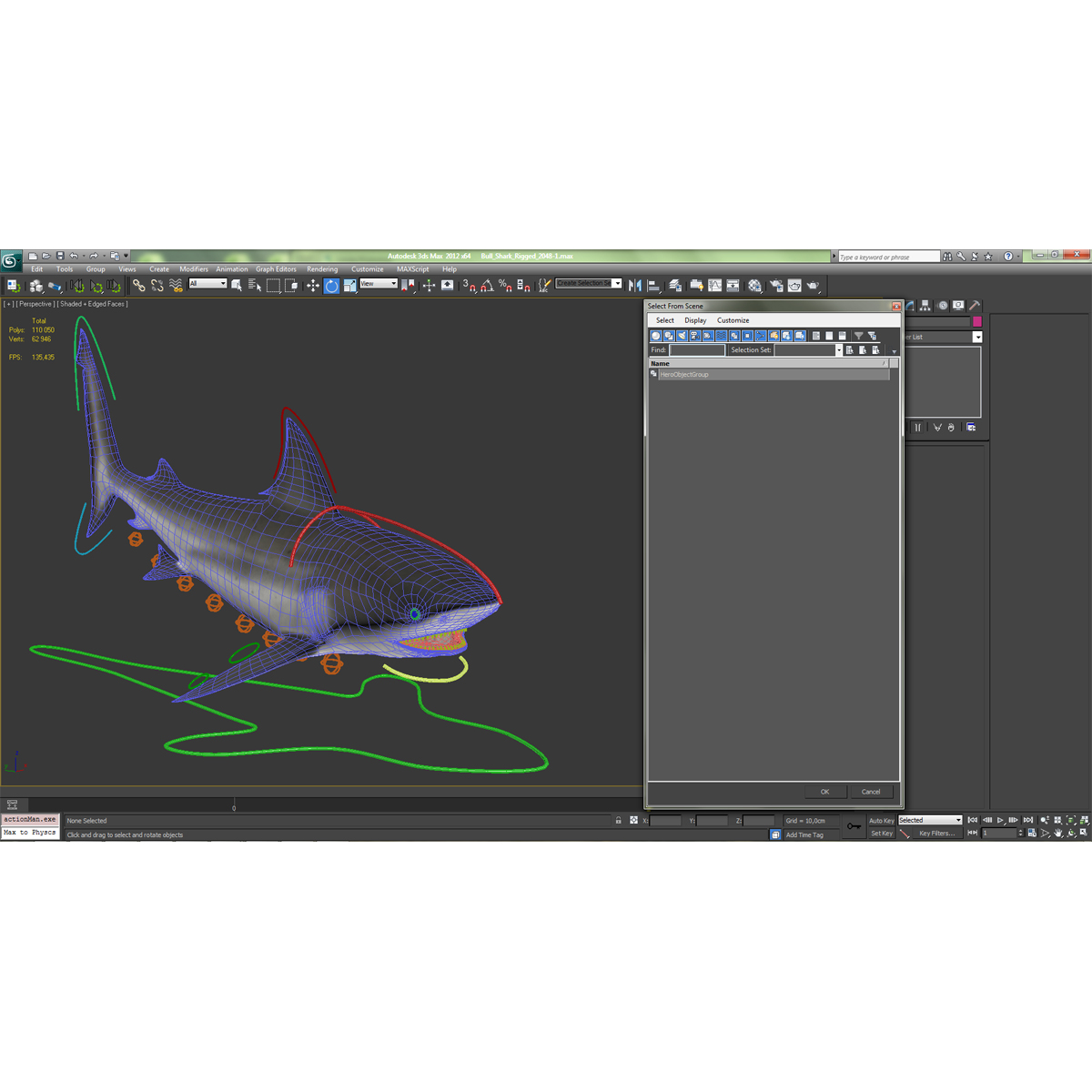 Bull Shark Rigged 3D