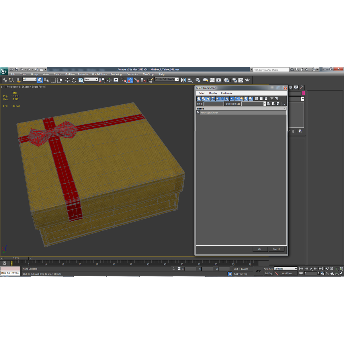 3D Giftbox 4 Yellow