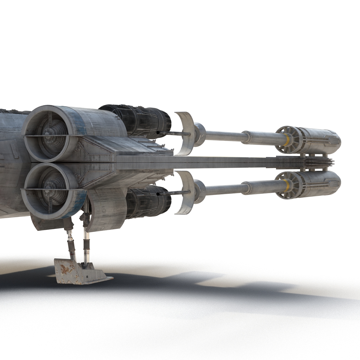 3D model Star Wars X Wing Starfighter Blue 2