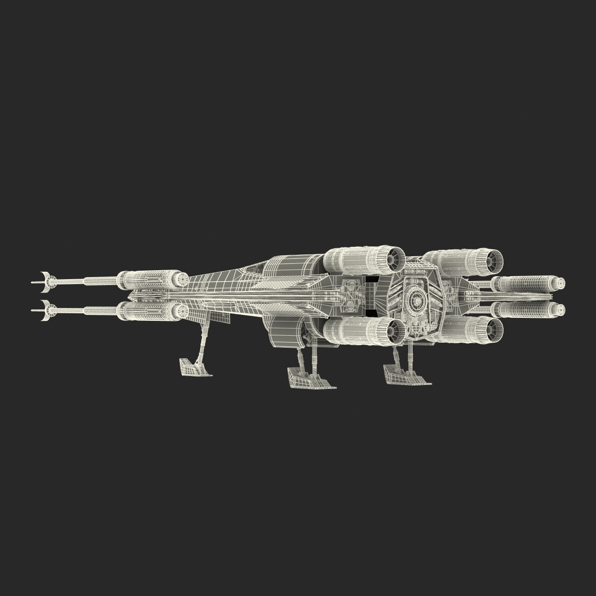 Star Wars X Wing Starfighter Red 2 3D model