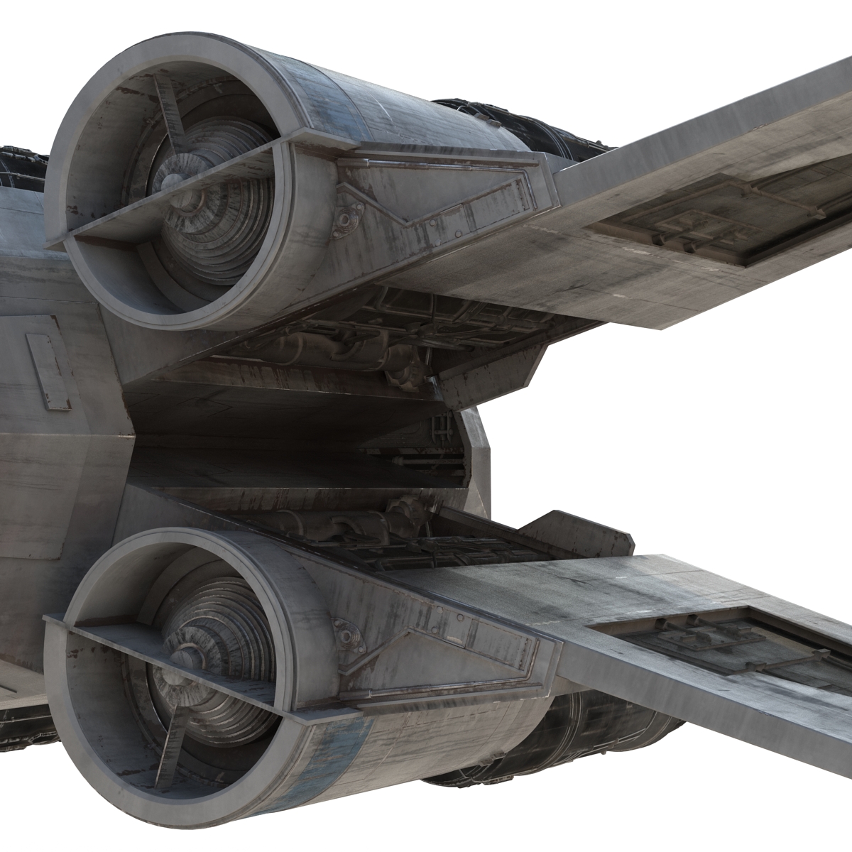 3D model Star Wars X Wing Starfighter Rigged Blue