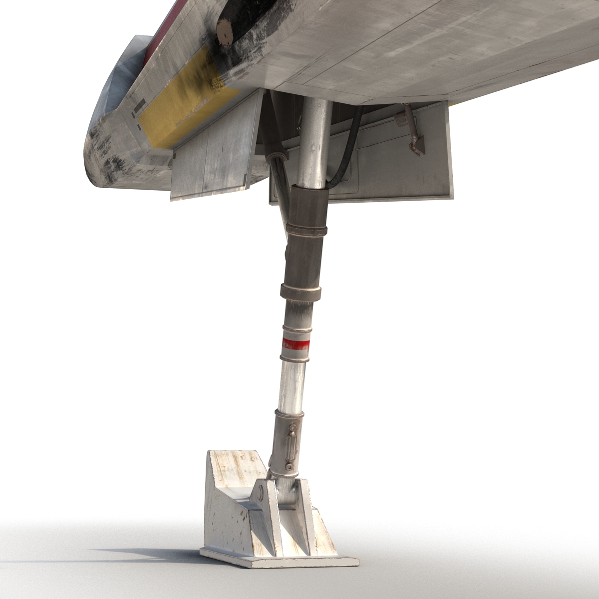 Star Wars X Wing Starfighter Rigged Red 3D model