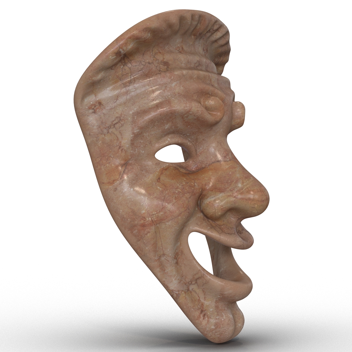 3D Theatre Masks Set Red Marble model