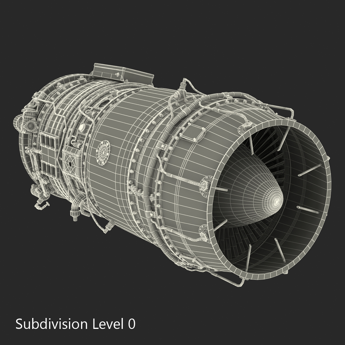 3D model Turbojet Engine