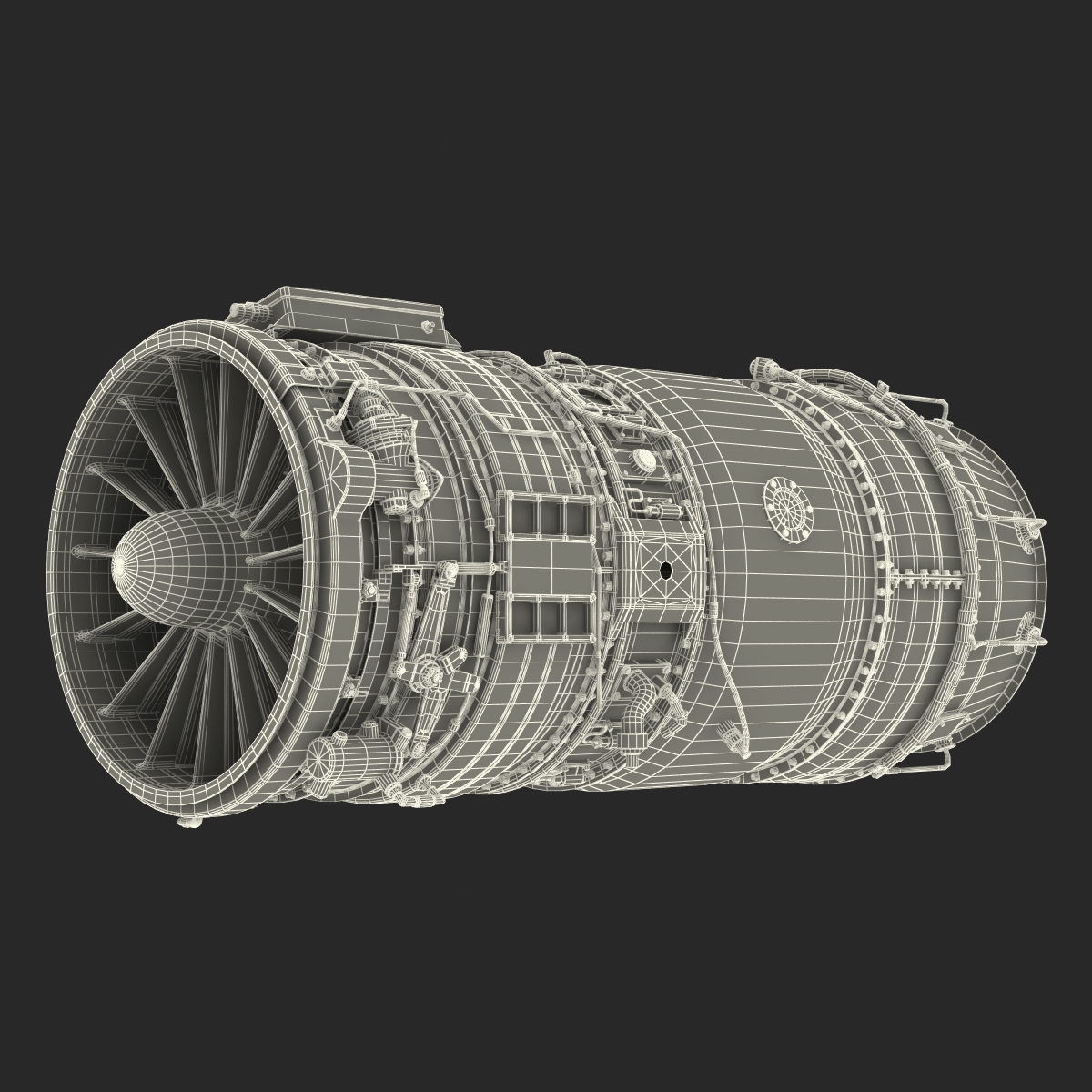 3D model Turbojet Engine