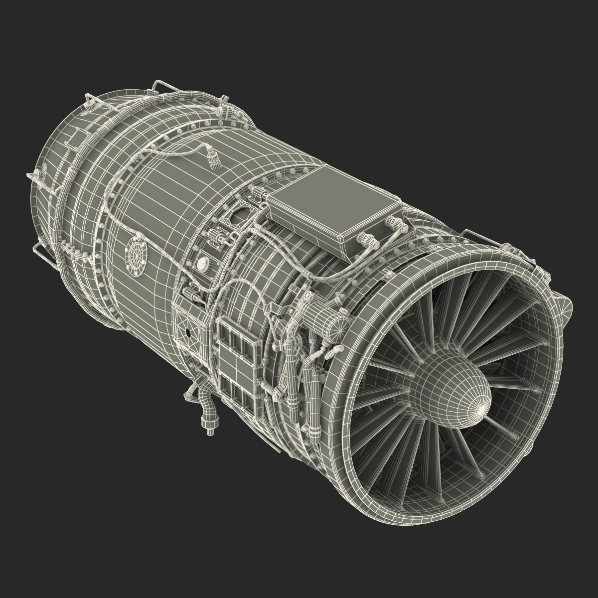 3D model Turbojet Engine