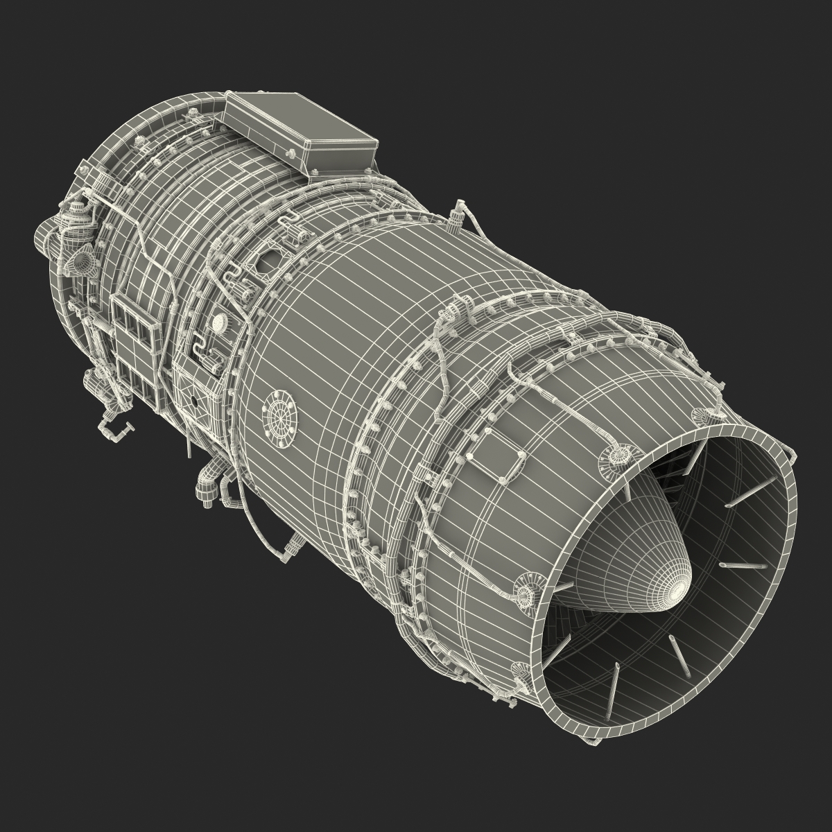 3D model Turbojet Engine