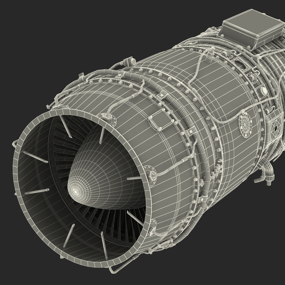 3D model Turbojet Engine