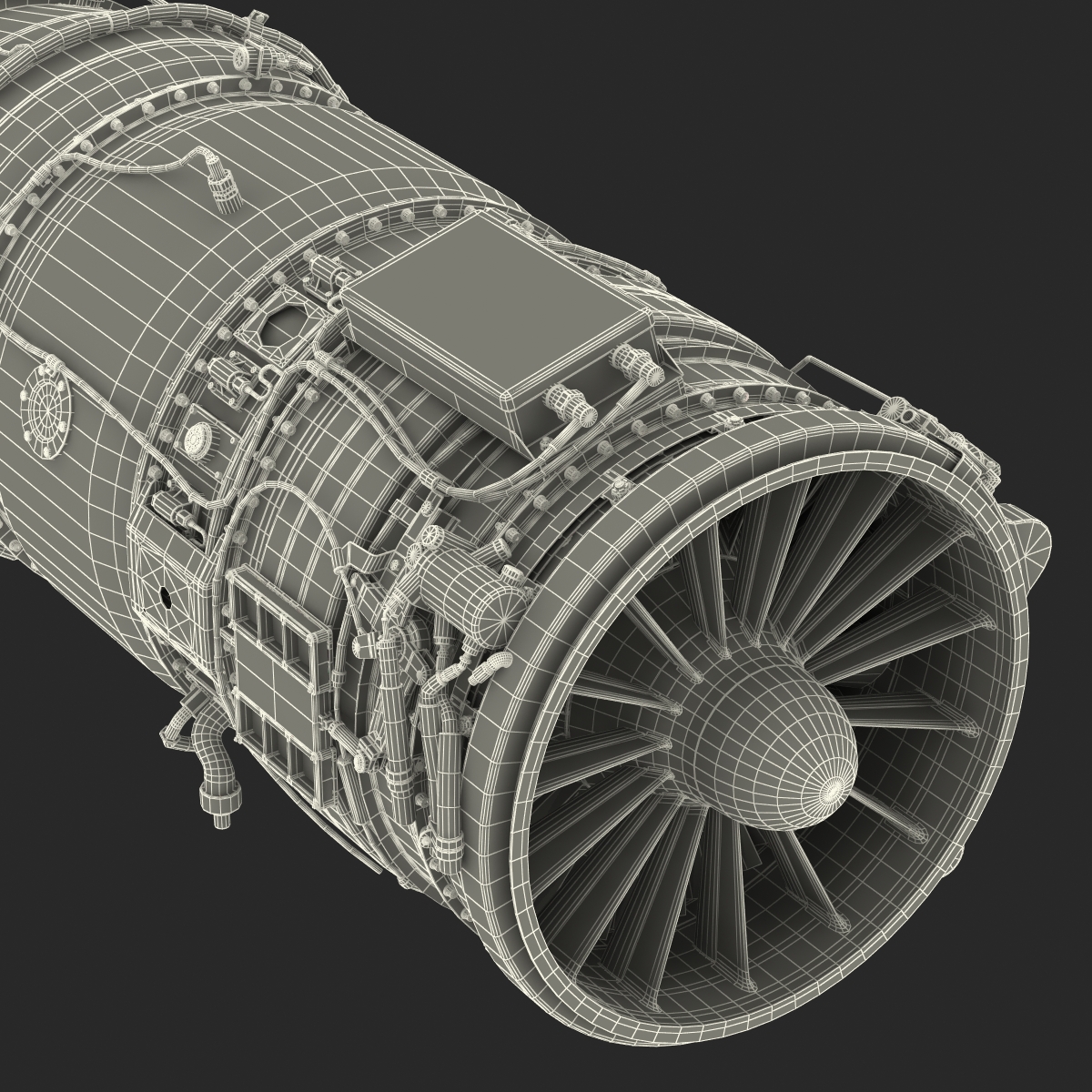 3D model Turbojet Engine