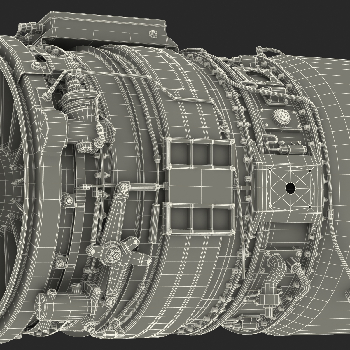 3D model Turbojet Engine