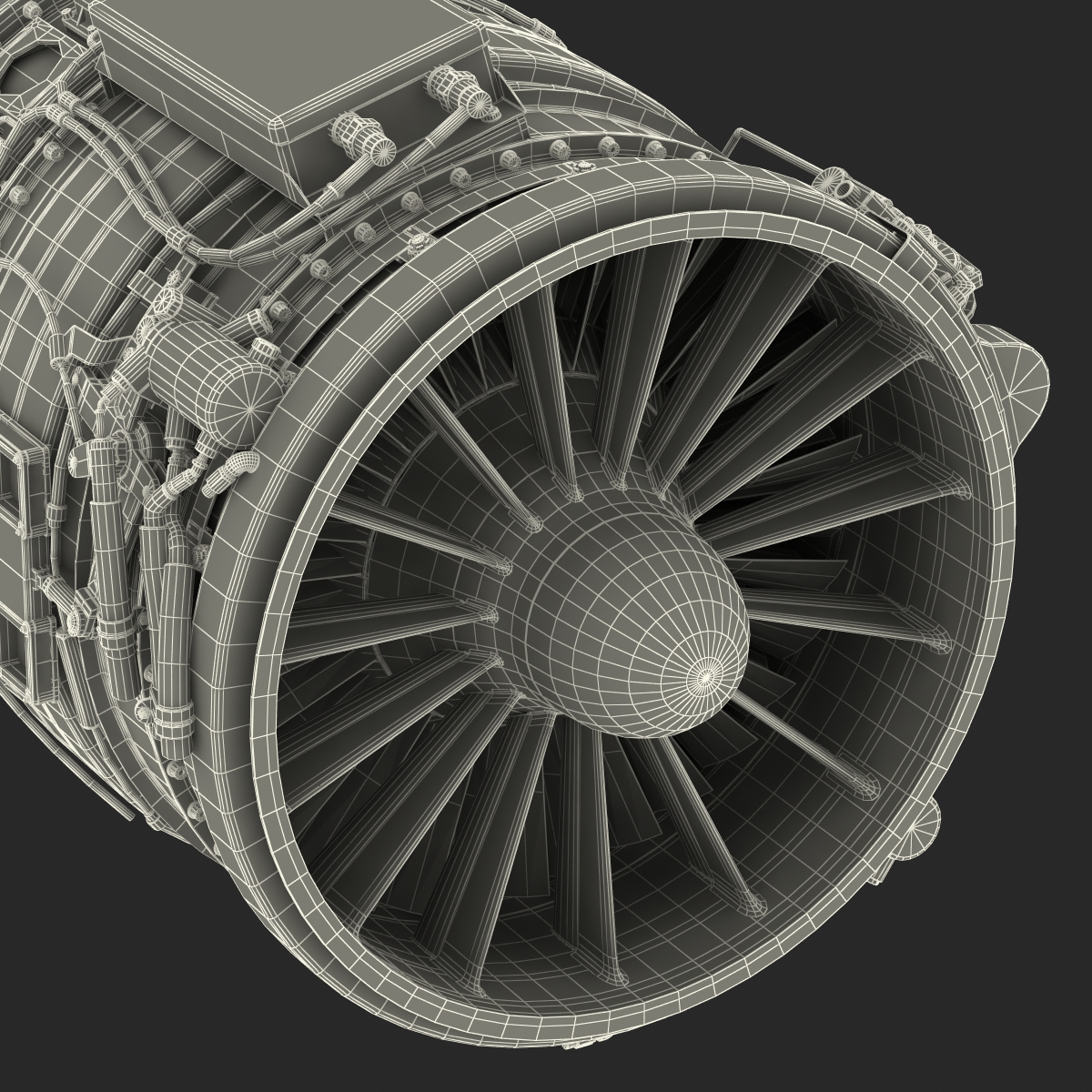 3D model Turbojet Engine