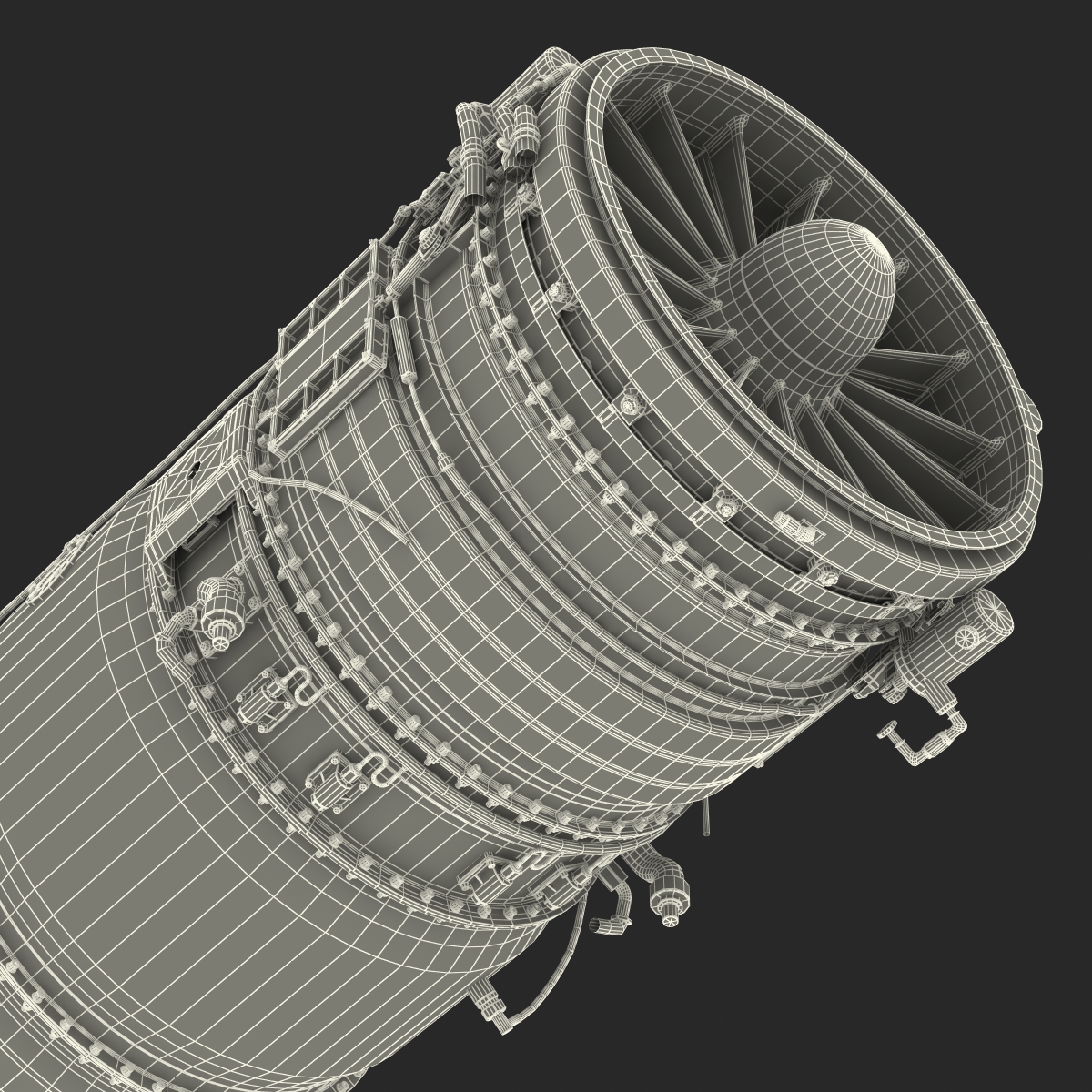 3D model Turbojet Engine