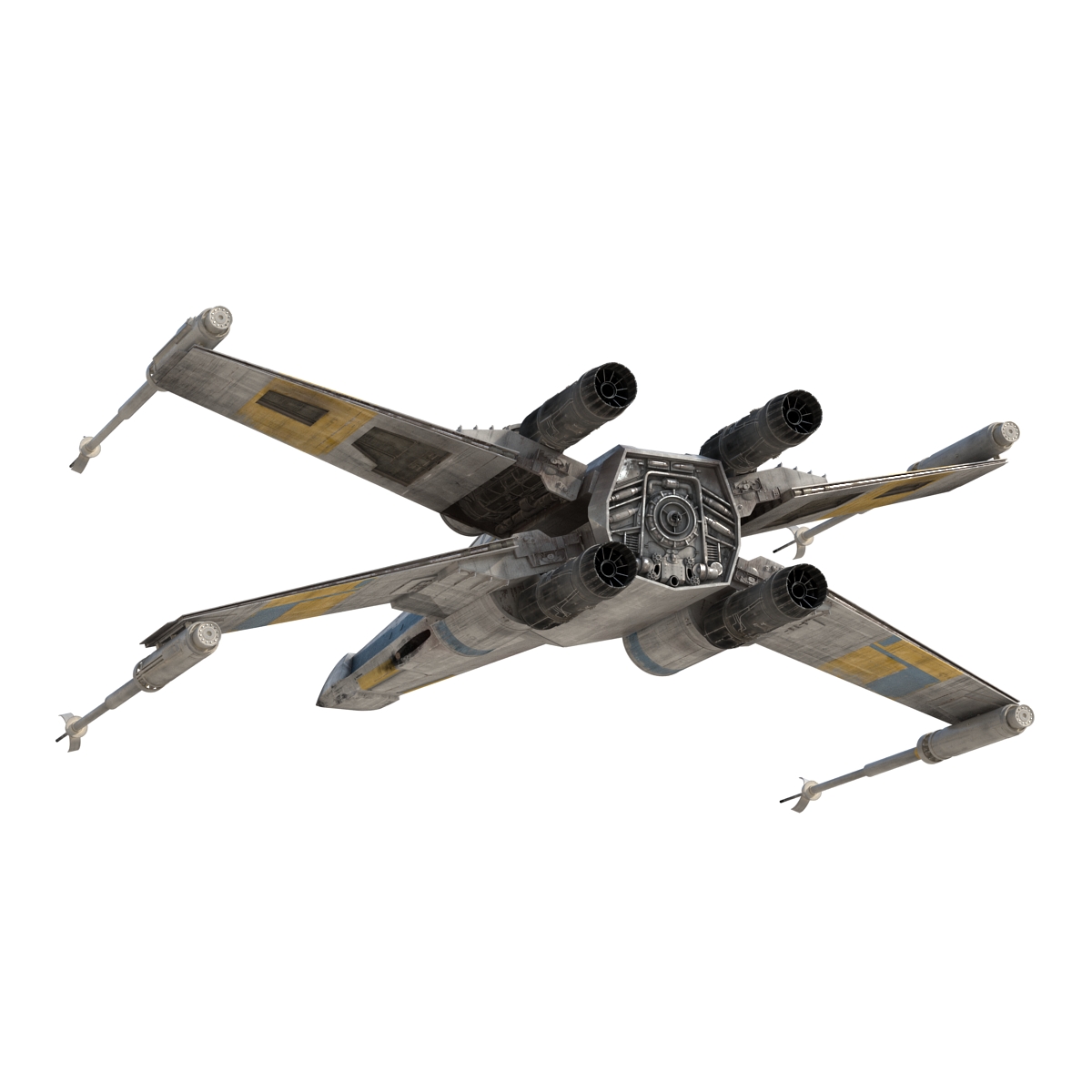 Star Wars X Wing Starfighter and R2D2 Blue 3D