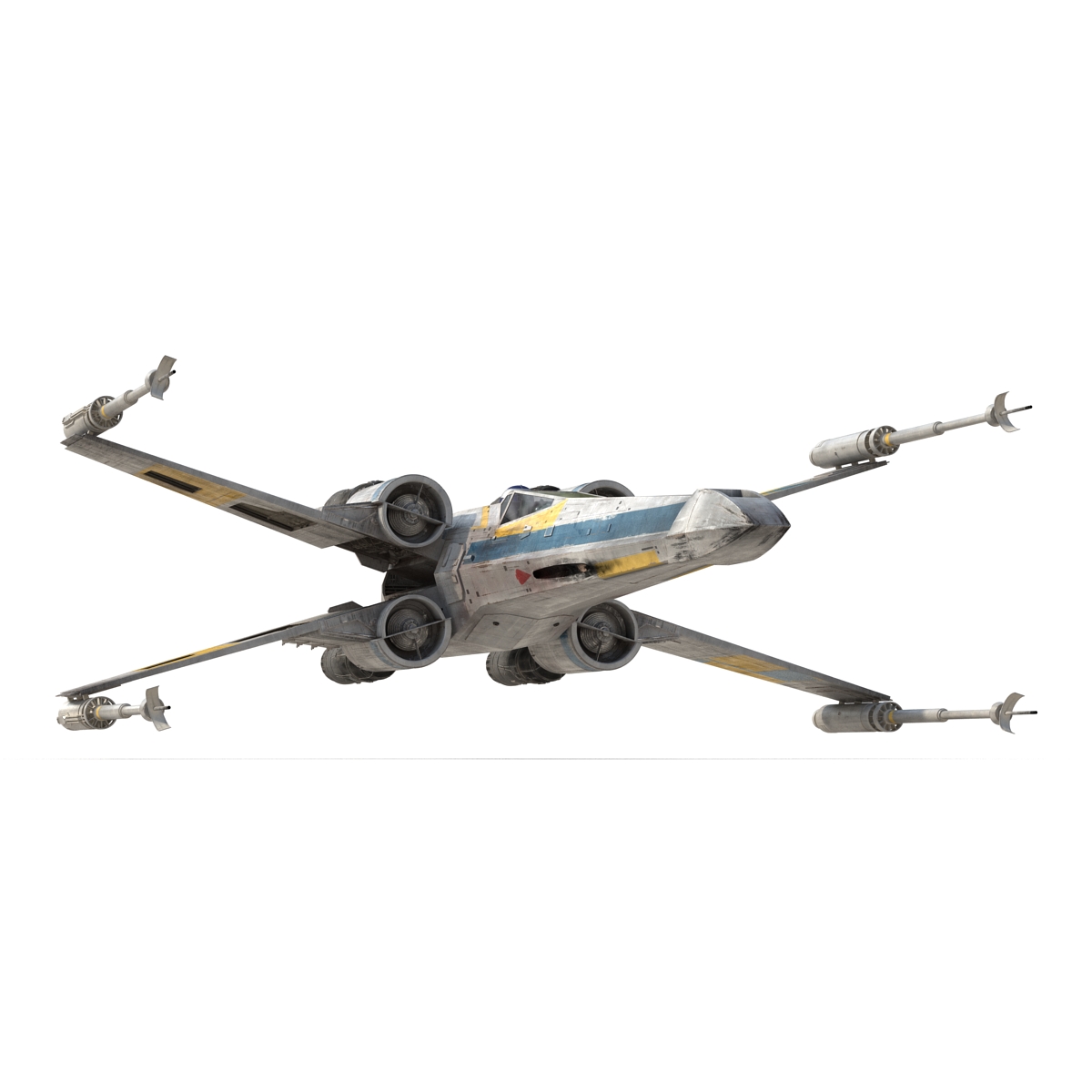 Star Wars X Wing Starfighter and R2D2 Blue 3D