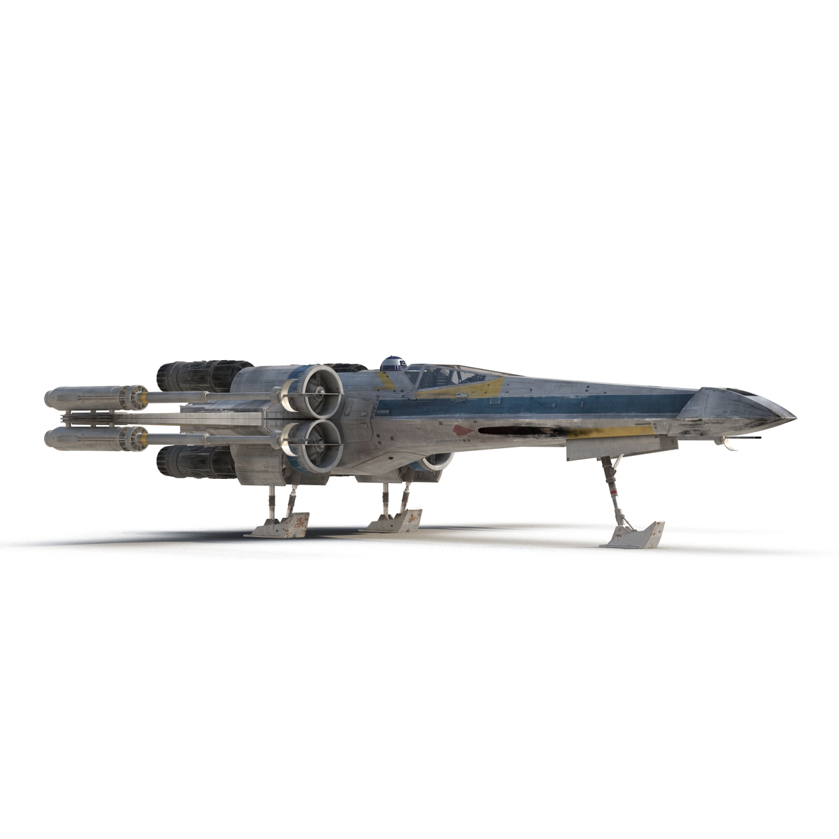 Star Wars X Wing Starfighter and R2D2 Blue 2 3D model