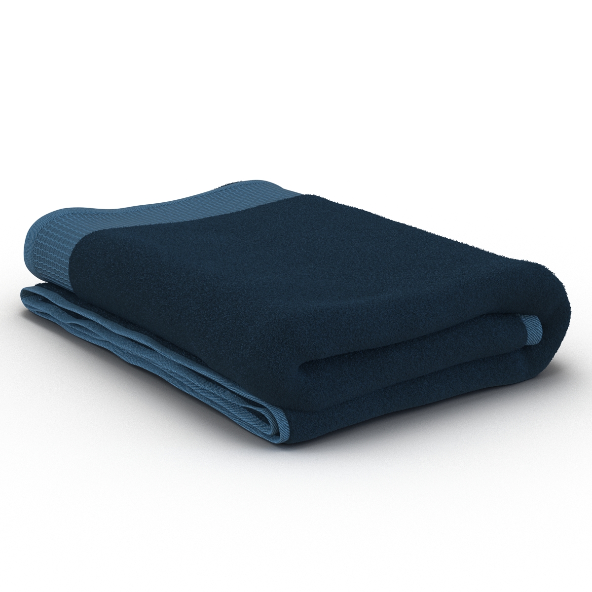 Towel Blue with Fur 3D model