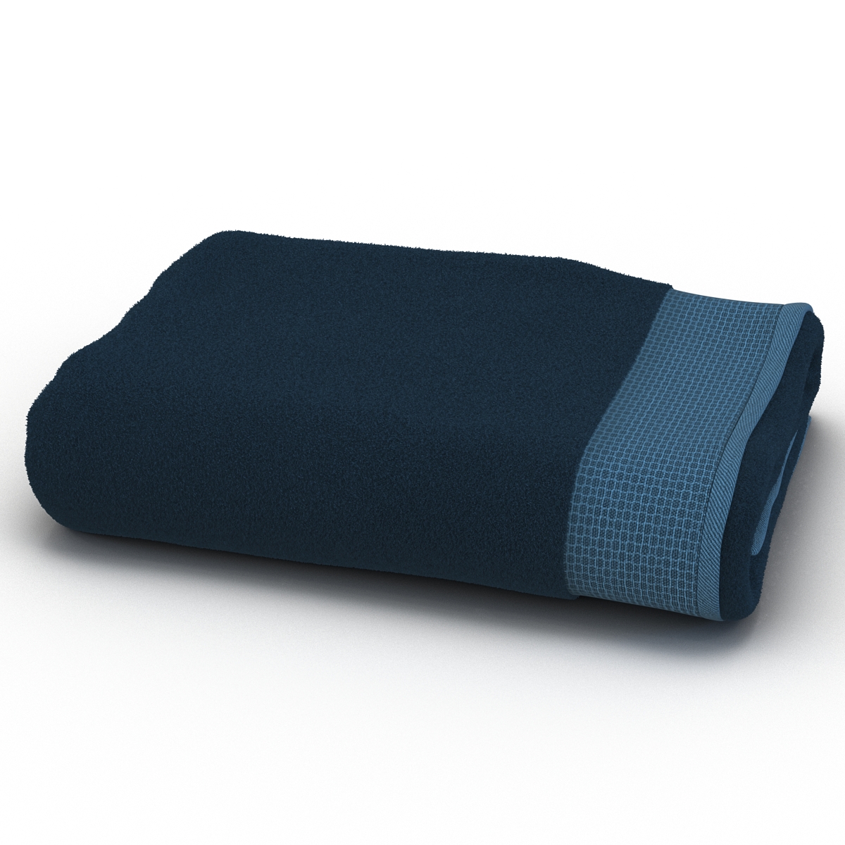 Towel Blue with Fur 3D model