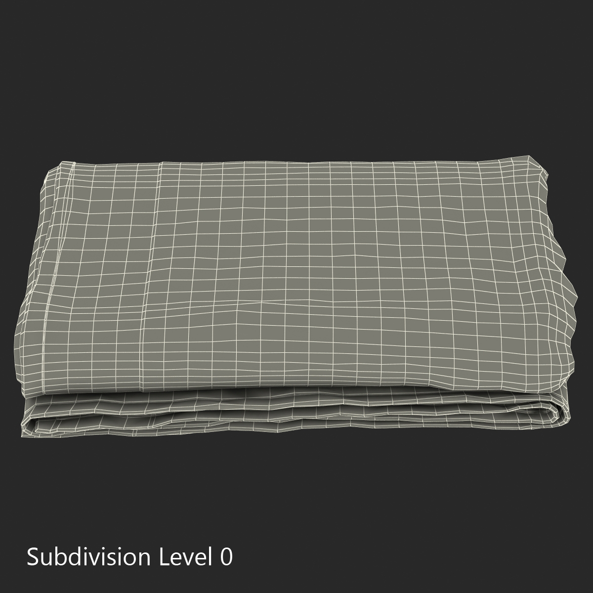 Towel Blue with Fur 3D model