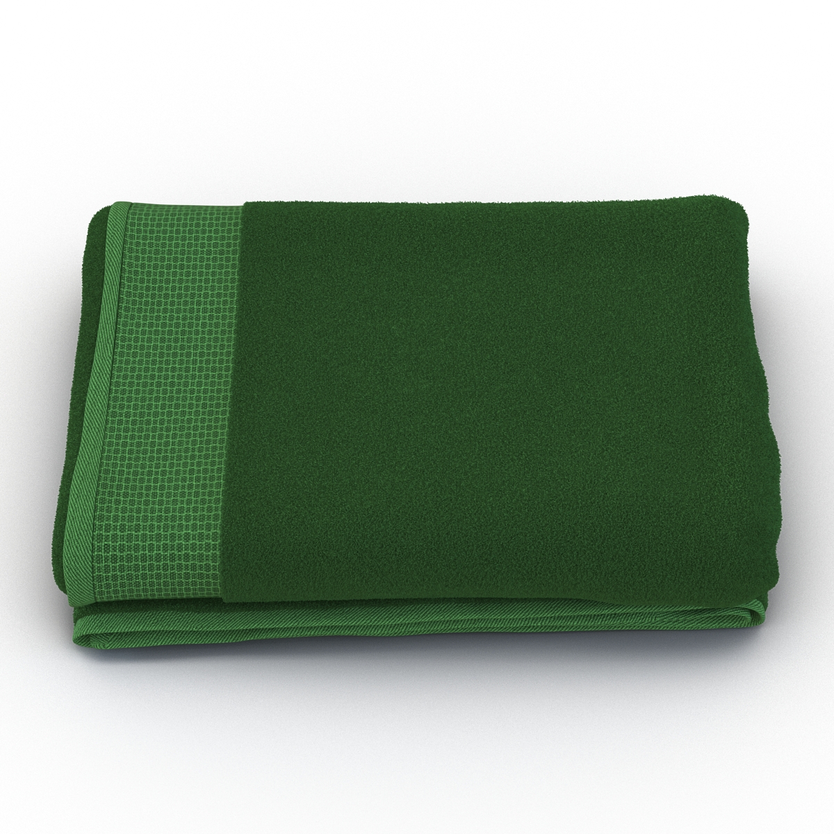 3D model Towel Green with Fur