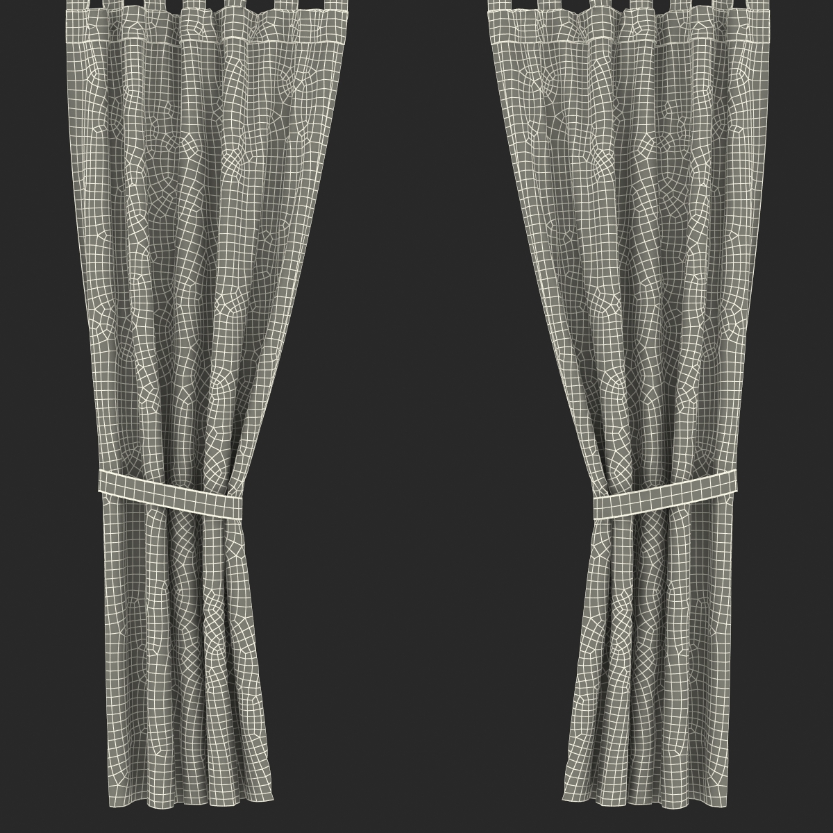 Curtain Gray 3D