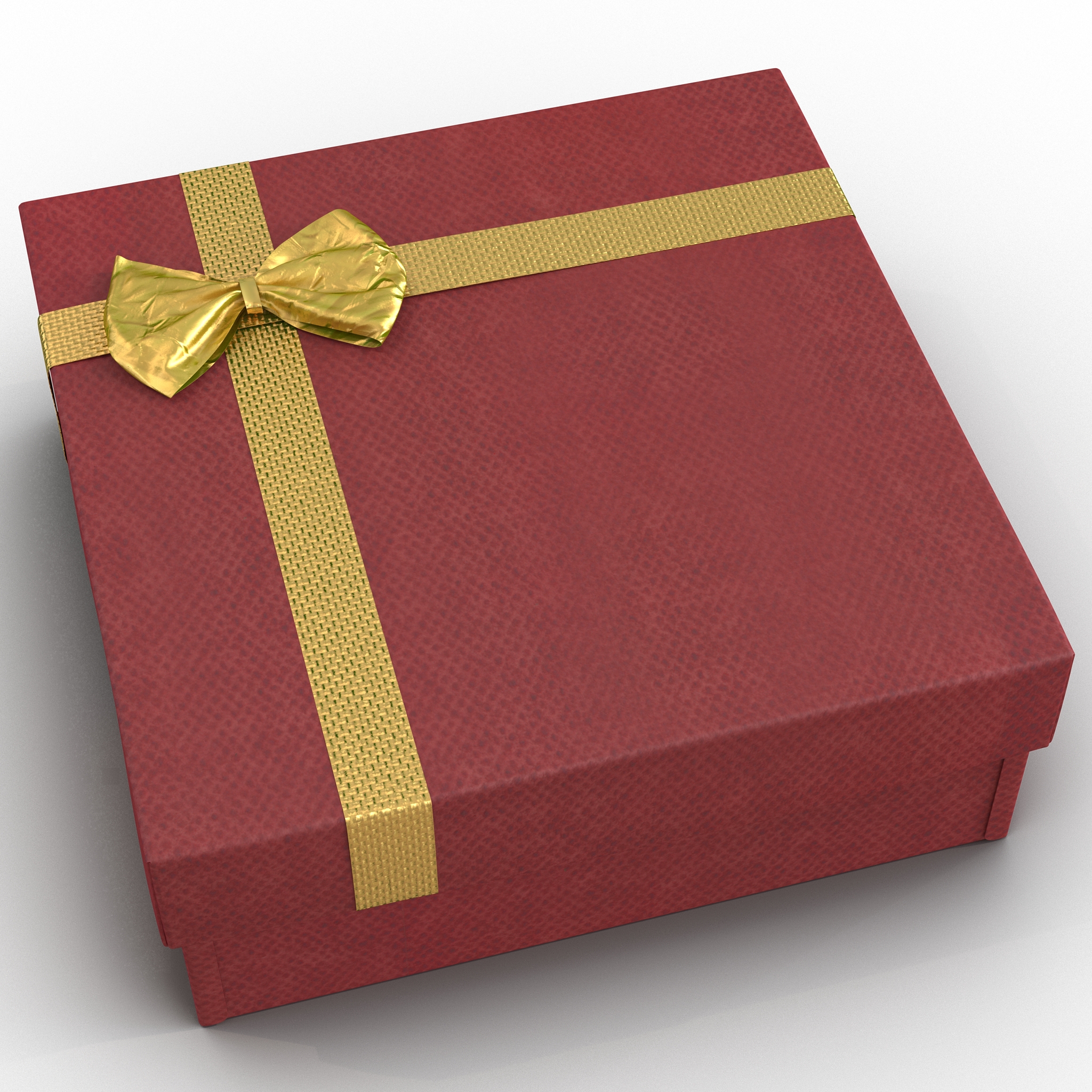 3D Giftbox 4 Red model