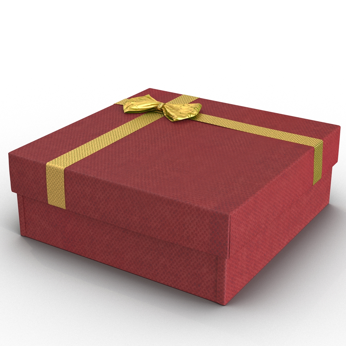 3D Giftbox 4 Red model