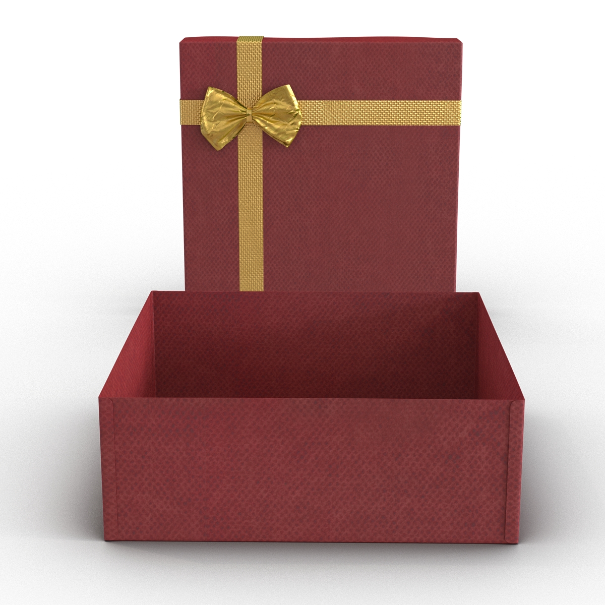 3D Giftbox 4 Red model