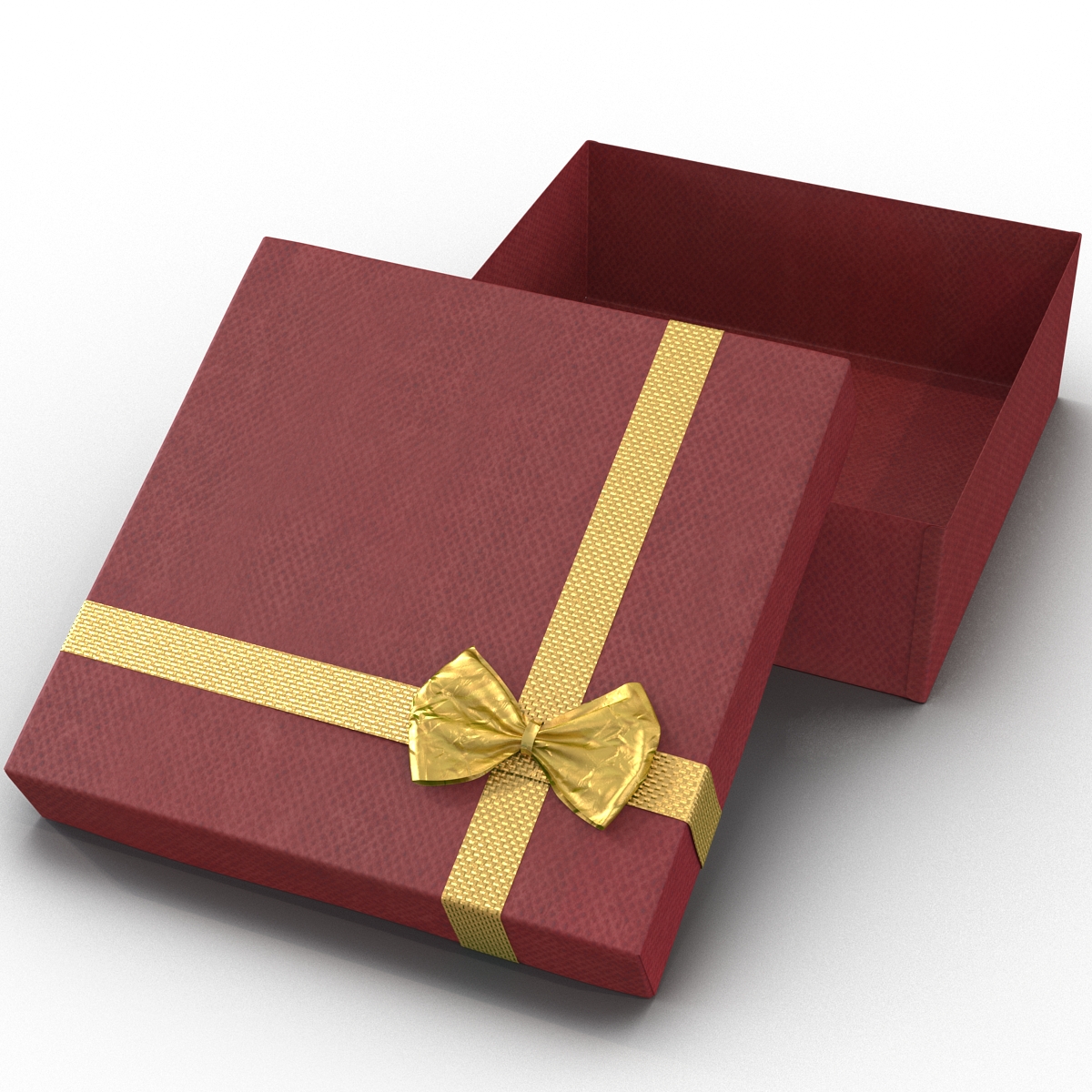 3D Giftbox 4 Red model