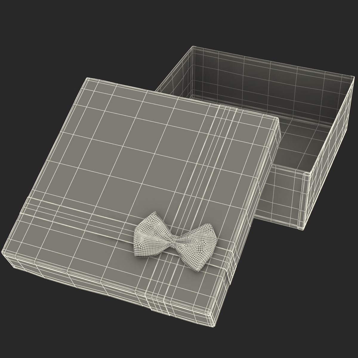 3D Giftbox 4 Red model