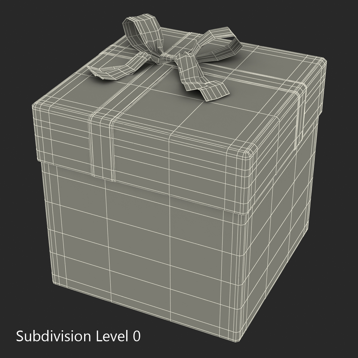 Giftbox 3 Blue 3D model